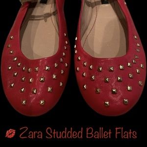 BNWT💋 Leather Studded Ballet Flats